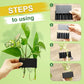 Aquarium Plant Holder for Rimmed Tank, Aquarium Hanging Plant Holder, Plastic Aquatic Plant Pot with 5 Hole, Fish Tank Decorations for Aquatic Plants, 0.5 inch