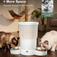 Gimars 5L Automatic Cat Feeder for 2 Cats, Programmable 1-6 Meals Cat Food Dispenser with Stainless Steel Bowl, Easy Setup, Dual Power Supply,10s Meal Call Timed Pet Feeder for Cats and Small Dogs