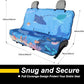 Back Seat Cover for Car Trucks Van SUV,Waterproof Rear Bench Towel Seat Covers for Dogs and Kids,Automotive Backseat Protector (Seaworld)