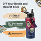 32 oz Insulated Water Bottle with Straw (Cold for 48 Hrs), Stainless Steel Triple Wall Vacuum Sports Water Jug, Leakproof Hydro Cup Flask with Paracord Handle & Straw Spout Lids & DIY Stickers