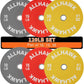 Colored Olympic Weight Plates, 2-inch Rubber Bumper Plate Set for Home Gym Barbell Weight Lifting and Strength Training