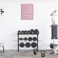 Rusenbao Gym Motivational Workout Wall Art, Home Gym Decor, Inspirational Workout Room Decor, Do Sharks Complain About Monday, Canvas Wall Art for Exercise Fitness Room Office, 11x14 inch(Pink)