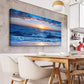 Lapremoly Framed Canvas Wall Art - Large Blue Ocean Beach Wall Painting for Living Room, Bedroom & Office - 24" x 48"
