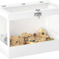 PawHut Hamster Cage with Openable Top & Lock, Transparent Acrylic Panels Small Animal Habitat with Hut, Seesaw, Ladder, for Dwarf Hamster Gerbil, 31.5" x 20" x 23", White