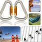 SOB Auto Locking Climbing Carabiner Clips,Heavy Duty Asymmetrical Carabiner Connector Used for Rappelling Gear Rescue Outdoor Projects Dog Leash