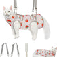 Supet Cat Grooming Hammock, Self-Adhesive Cat Nail Clipper Hammock, Soft Fabric Cat Wrap for Cutting Nails, Quickly Calm Down for Medicine, Teeth Brushing, Ear Cleaning