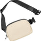ODODOS Unisex Mini Belt Bag with Adjustable Strap Small Fanny Pack for Workout Running Traveling Hiking, Ivory Black