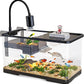 (Tank + Light + Filter Balls) Turtle Tank Kit, Turtle Tank Starter Kit,Bottom Drainage, Multi-Function Areas for Turtles, Crabs,Fishes, Amphibians,Reptiles. (15.75 x 8.64 x 8.64 Inch)