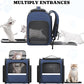 Pawtners Dog Backpack Carrier Dog Carrier with Anti-Scratch Mesh with Great Ventilation, Large Pet Carrier Backpack for Small Dogs & Large Cats, Foldable Designed Pet Backpack Perfect for Travel