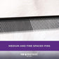 Ryan's Pet Supplies Paw Brothers Greyhound Style Teflon Comb for Dogs, Professional Grade, True Teflon, Fine/Medium, Ergonomic Handle, 7.5 in.