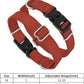 Mikivery Nylon Dog Collar with Quick Release Buckle Soft Adjustable Sturdy for Small Medium Large Dogs Brick,M