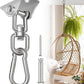 Hammock Hanging Kit, Porch Swing Hanging Kit 1200 Lb Capacity, Hammock Ceiling Hooks Heavy Duty 360°Rotating Hanging Swing Chair Hardware for Hammock Chair Stand, Porch, Yoga, Gym, Silver