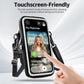 Phone Holder for Running, Walking & Workout, Cell Phone Armband with Carabiner, Clear Crossbody Phone Pouch Purse with Adjustable Lanyard for iPhone and Android - Suitable for Women and Men