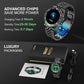 2025 DA GPT Smart Watch for Men with Bluetooth Call, Heart Rate, Blood Pressure, SpO2, Sleep Monitor, 107 Sports Modes, Waterproof Round Watch, 1.19-inch AMOLED Display, Compatible Android and iOS