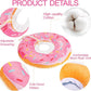 Cat Cone Collar Soft, Cute Cat Donut Collar After Surgery, Adjustable Kitten Recovery Cones to Stop Licking, Lightweight Neck Elizabethan Collars for Cats Kittens (Pink, Large)