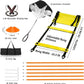 Speed & Agility Training Equipment-20ft Agility Ladder, 6 Poles, 12 Soccer Cones, Resistance Parachute, Jump Rope, Soccer Football Basketball Sport Training Set for Kids Youth Adults