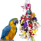 BWOGUE Large Parrot Chew Toy Bird Chewing Toy Multicolored Wooden Blocks Tearing Toys for African Grey Macaws Cockatoos Eclectus Amazon Parrot Birds