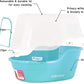 Petphabet Jumbo Hooded Cat Litter Box, Extra Large, Teal