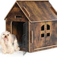 Dog House Indoor for Small Dogs or Cats, Cozy Wooden Design, Small Indoor Bed House, with Air Vents and Elevated Floor Warm Dog Cave