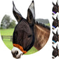 Donkey Fly Mask with Long Ears (Orange) Made in USA - Mule Fly Mask with Ears Protection from Insects and Bugs, Mini Donkey Soft Mesh Fabric with Adjustable Fastener, Face Cover Supplies for Donkeys