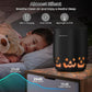Air Purifiers for Home Bedroom up to 1076ft², True HEPA Air Filters Dust Pets Smoke Hair, 3 Fan Speeds Quiet, Timer Settings, Rechargeable Air Cleaner Office, Bedroom, Pets, Car(Black)