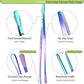 JETKONG 2 Pcs 14-Inch Culinary Tweezers Extra Long Food Tweezers Kitchen Tweezer Tongs for Cooking Grilling and BBQ (Rainbow)