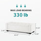 48" Ottoman with Storage, White Storage Ottoman Bench with Safety Hinge, Upholstered Entryway Bench with Seating for Bedroom, Living Room, Holds up to 330 lb