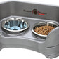 Neater Feeder Deluxe Mess Proof Cat Bowls Elevated for All Breeds – Made in USA – No Spill Raised Bowls for Indoor Cats – Stainless Steel Food and Water Bowl Set, Pet Dish Feeding Station, Grey
