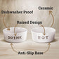 Ceramic Dog Bowl Set of 2 with Anti-Skid Base - 6.5" Wide x 2.5" Tall Ceramic Dog Bowls Medium Sized Dogs - 3.8 Cup Capacity Food and Water Bowls for Dogs - Rubber Bottom Pet Bowl Set of 2 Medium Size