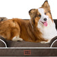 EHEYCIGA Orthopedic Dog Beds for Large Dogs, Waterproof Memory Foam Large Dog Bed with Sides, Non-Slip Bottom and Egg-Crate Foam Pet Couch Bed with Washable Removable Cover, Brown
