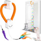 Interactive Cat Toy,Automatic Cat Toy for Indoor Cats,Hanging Door Clip Ribbon 360° Rotation,Feather & Rainbow Cat Stimulating Ribbons Cat Toys for Bored Adult/Kitten Exercise