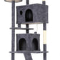 FDW Cat Tree Tower 81in Multi-Level Durable Cat Scratching Post & Cozy Fun Jumping Platform Space Saving Condo Pet Play House for Indoor Cats,Dark Gray