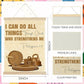 Gym Christian Motivational Posters College Dorm Posters Gifts for Guys Friends I Can Do All Things Through Christ who Strenghthens Me Gym Flag Wall Art Decor Sign for Home Gym Bedroom Office