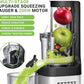 AMZCHEF Cold Press Juicer, Juicer Machines - 3.1" Large Feed Chute for Whole Fruits & Vegetables, Stainless Steel Slow Masticating Juicer Easy to Clean, Large Auger, Double Strainers, Silver