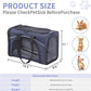 ‌Petsfit Airline Approved Pet Carrier for Small Cats, 16.5x8.6x11 TSA Approved Carrier, with Removable Dual-Sided Padding (2-Way Placement) - Fits Under Most Airplane Seats, Escape Proof (Navy)