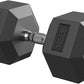 Hex Dumbbell 40-125 lb, Rubber Encased Exercise & Fitness Dumbbells, Hand Weight for Strength Training