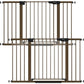 Cumbor 2 Pack 29.7"-51.5" Extra Wide Baby Gate for Stairs, Mom's Choice Awards Winner-Dog Gates for Doorways, Pressure Mounted Walk Through Pet Gate Indoor, Safety Auto-Close Child Gate for Kid,Brown