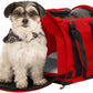SturdiBag Pro 2.0 Pet Travel Carrier for Cats and Dogs | Soft Sided Pet Carrier Bag with Safety Clips and Seatbelt Straps for Airplane or Car Travel | Cube, Red