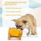 SPUNKYJUNKY 15° Slanted Ceramic Dog and Cat Bowl with Wooden Stand, Tilted Bulldog Food and Water Bowl No Slip Non-Spill for Cats Medium Dogs Big Face Pets 28.7 OZ (3.6 Cups, Yellow)