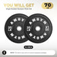 2 Inch Bumper Plates，10-500lbs，Barbell Rubber Olympic Weight Plates Set for Home Gym, Strength Training & Weight Lifting, Multiple Options Colors