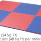 Xspec 1" Extra Thick 48 sq ft Reversible EVA Gym Foam Floor Mat Tiles (24" x 24"), Steel Pattern, 12 pcs, Blue & Red