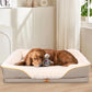 Washable Orthopedic Dog Bed for Large Dogs, Waterproof Dog Bed with Bolster, Big Couch Sofa Dogs Beds with Removable Cover & Non-Slip Bottom