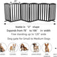 ZJSF Foldable Freestanding Indoor Dog Gate for House Wood Long Pet Gates Dog Fence for Stairs Puppy Gates for Hallways, Puppy Gate,Support Feet Included, Black, 32 "Height-6 Panels