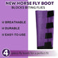 Premium 4-Pack Horse Fly Boots & Leggings Loose-Fit Fine Mesh with Stay-On Fasteners, Support Strips & Anti-Stomp Design Breathable Non-Slip Protection Leg Wrap (Large) Lavender Purple
