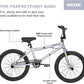 WEIZE Freestyle BMX Bike, 20 inch Trick Bicycle for Kids and Adults Men Women, Hi-Ten Steel Frame, 360 Degree Rotor Freestyle, 4 Pegs Single Speed Teen Bike, Beginner-Level to Advanced Riders