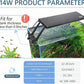 hygger Clip On 24/7 Lighting Aquarium LED Light,Sunrise-Daylight-Moonlight and DIY Mode, Adjustable Timer/Brightness Fish Tank Light with 7 Colors for Planted Tank (14W for 12~20in Tank)
