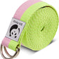 Slim Panda Yoga Strap for Stretching,Cotton Yoga Strap with Adjustable D-Ring Buckle,Non-Elastic Yoga Belt for Pilates,Gym Workouts,Physical Therapy,Improve Flexibility
