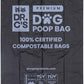 100% Certified Compostable Dog Poop Bags - Dr. C's Premium Dog Poop Bags - 270 Bags / 18 Rolls, Extra thick, Leak Proof, Unscented, Plant Based and Earth Friendly