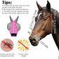 Frienda 4 Pieces Horse Fly Masks with Ears Face Covering UV Protection from Insect Pests Elasticity Smooth Comfortable Mesh Horse Mask Accessories(Tie-dye,Medium)
