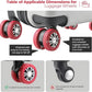 8 Pcs Upgrade Luggage Wheel Covers, Carry On Luggage Suitcases,Wear-Resistant, Anti-Noise, Silicone Wheel Protective Covers for 2-2.4" Spinner Wheel,Essential Travel Accessories (Red)